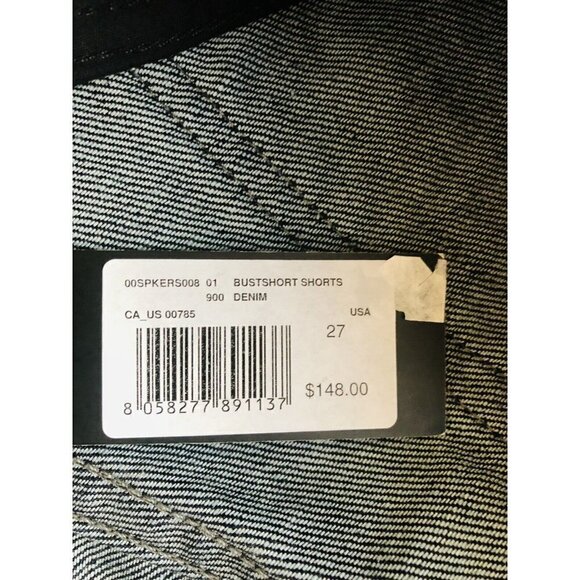 DIESEL Mens Black Denim BustShort 00SPKERS008 Jean Shorts Size 27 - Picture 5 of 10